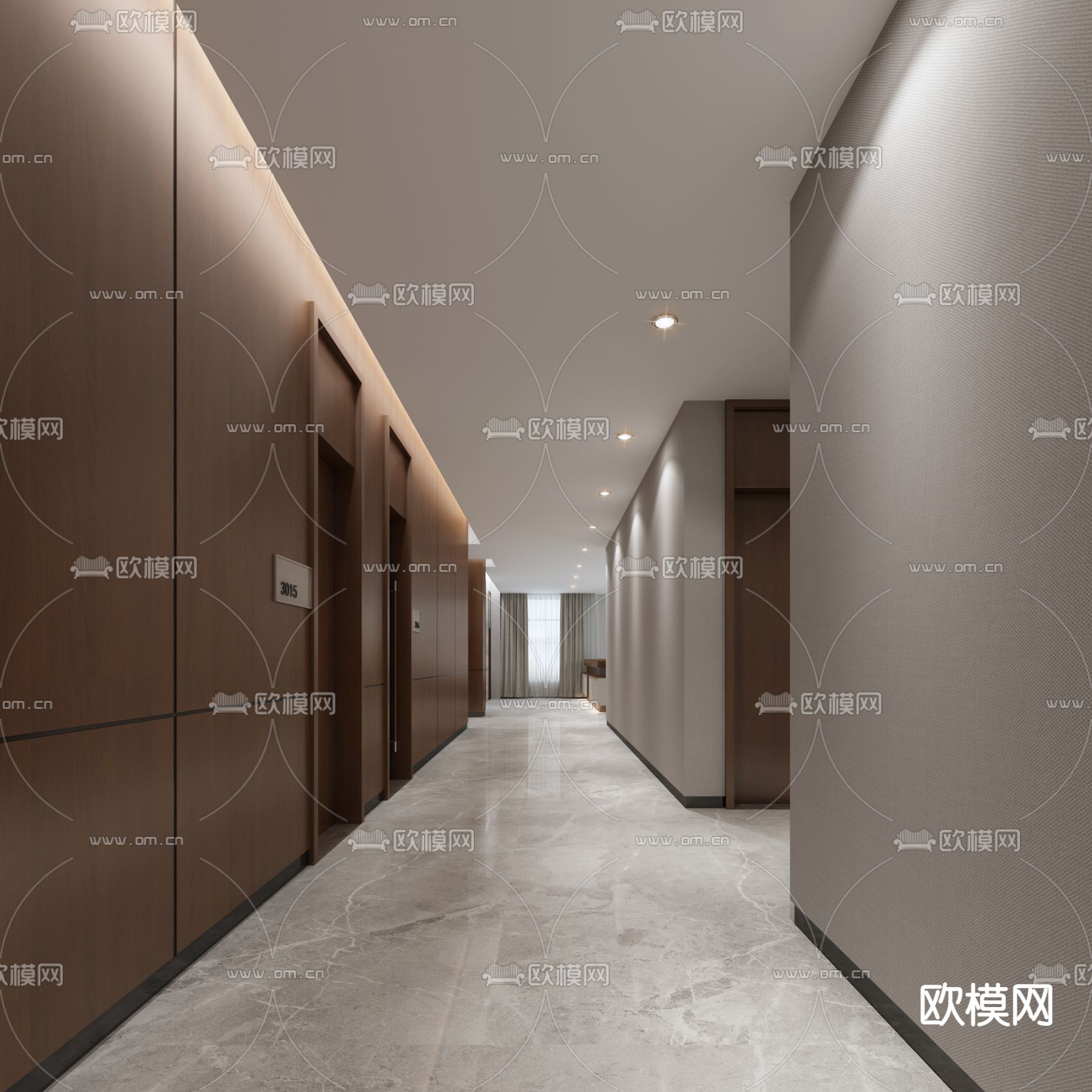 酒店走廊 过道3d模型下载