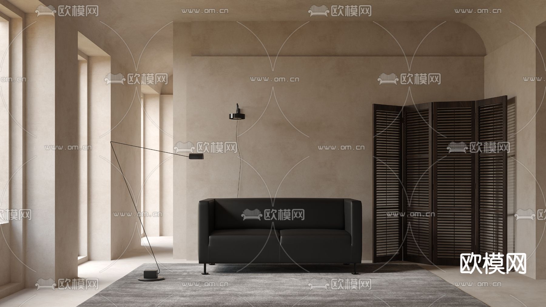 Cappellini 双人沙发3d模型下载