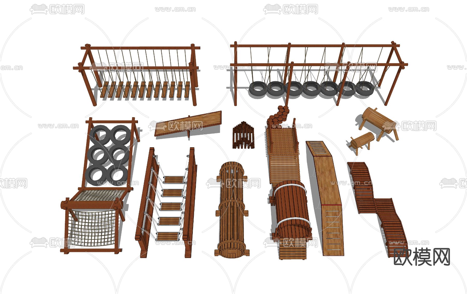 儿童游乐设施su模型下载