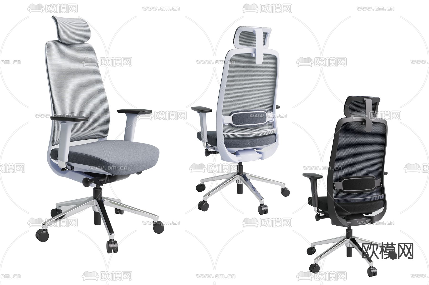 办公椅 职员椅3d模型下载
