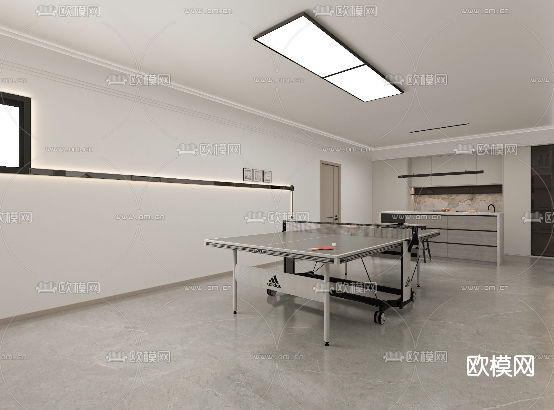 乒乓球桌3d模型下载（渲染图3）