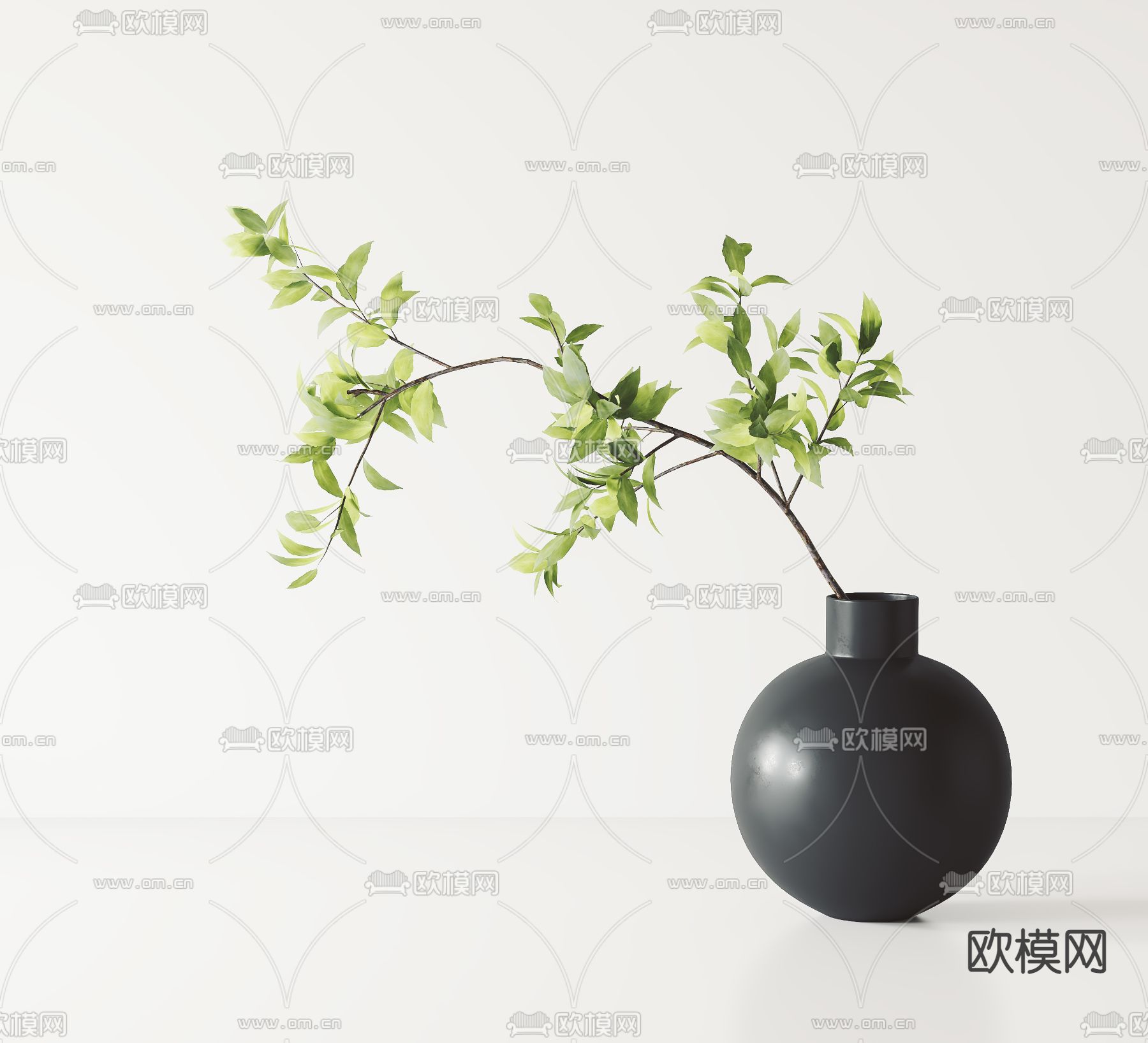 花瓶 绿植 花瓶花艺3d模型下载