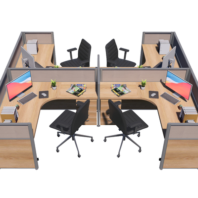  现代屏风卡位su模型 