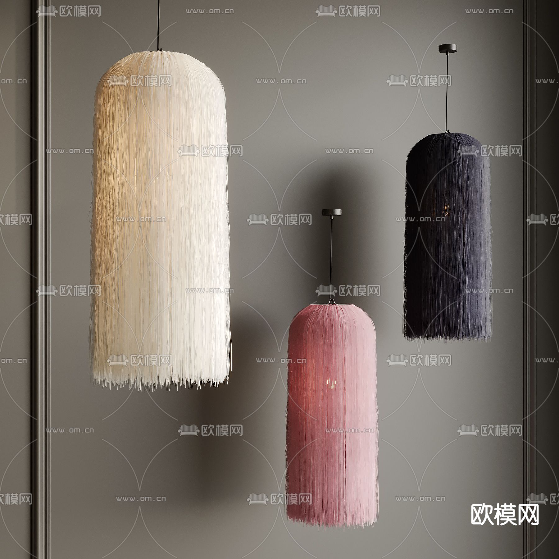 现代装饰吊灯su模型