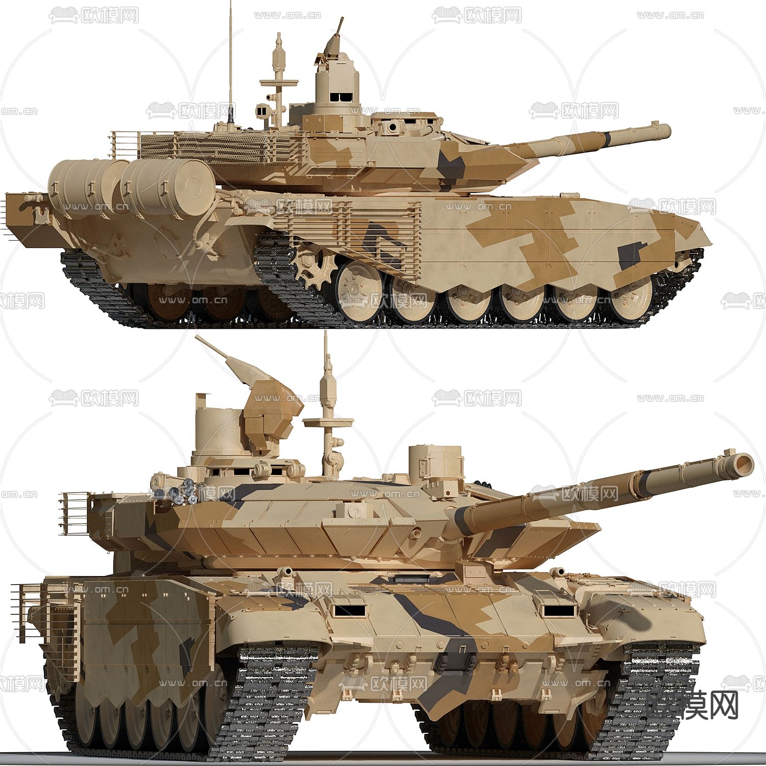 T90СМ坦克 装甲车3d模型