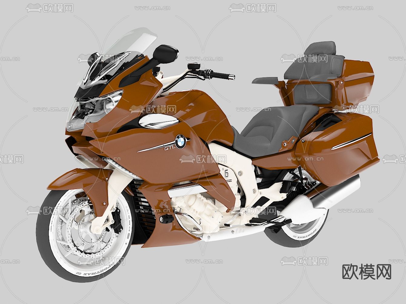 复古摩托车3d模型下载