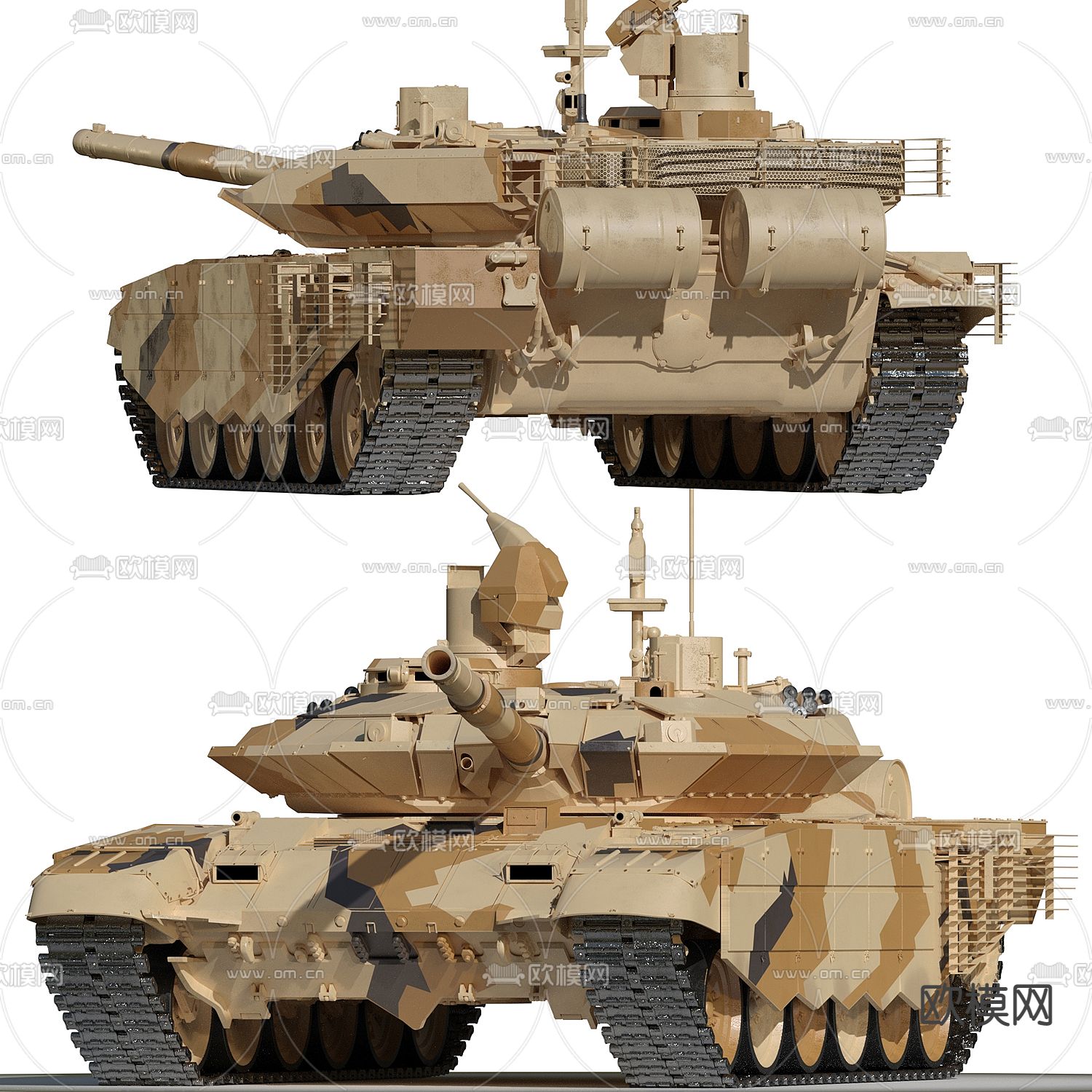 T90СМ坦克 装甲车3d模型