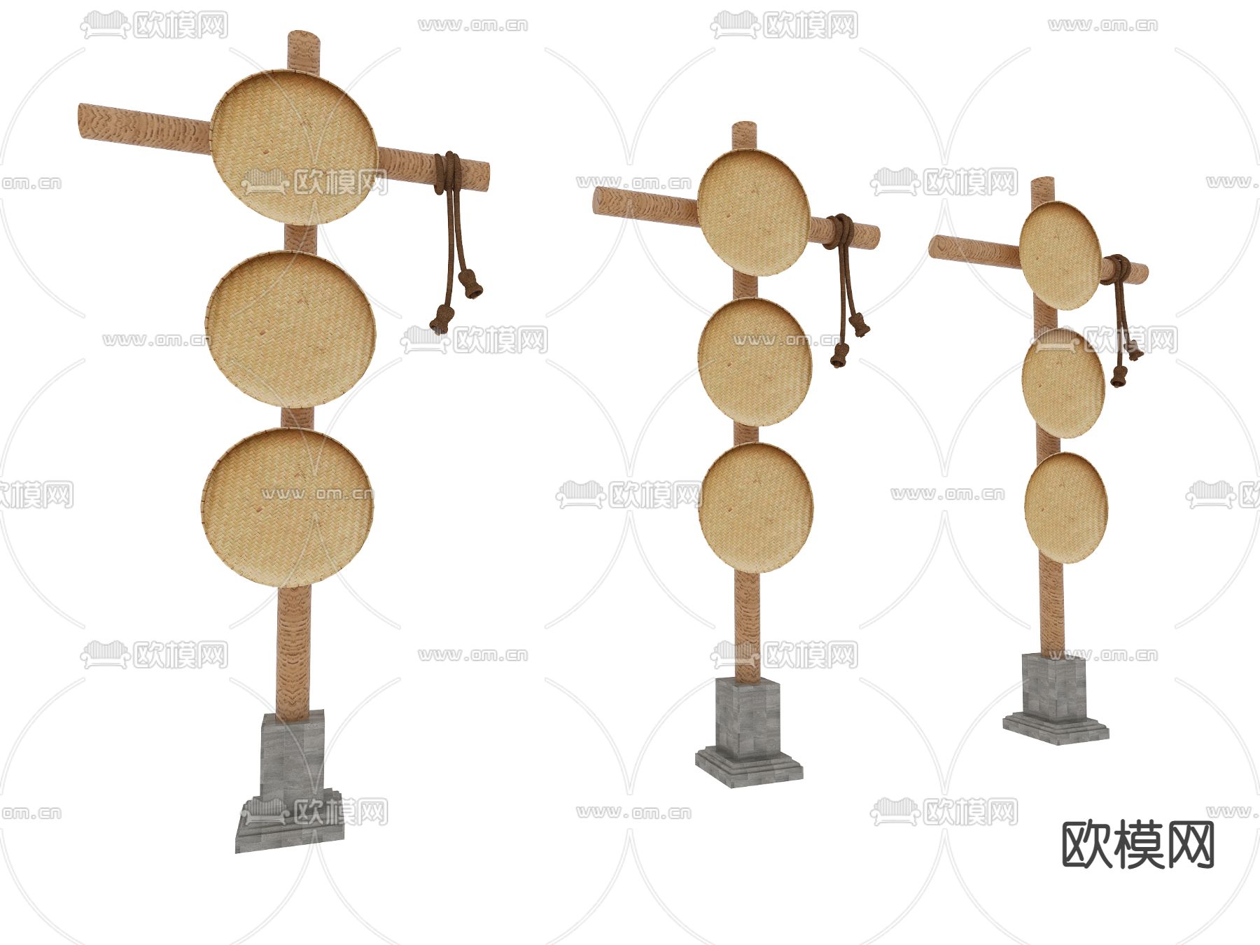 中式幌子 幌旗 旗子 旌旗3d模型下载