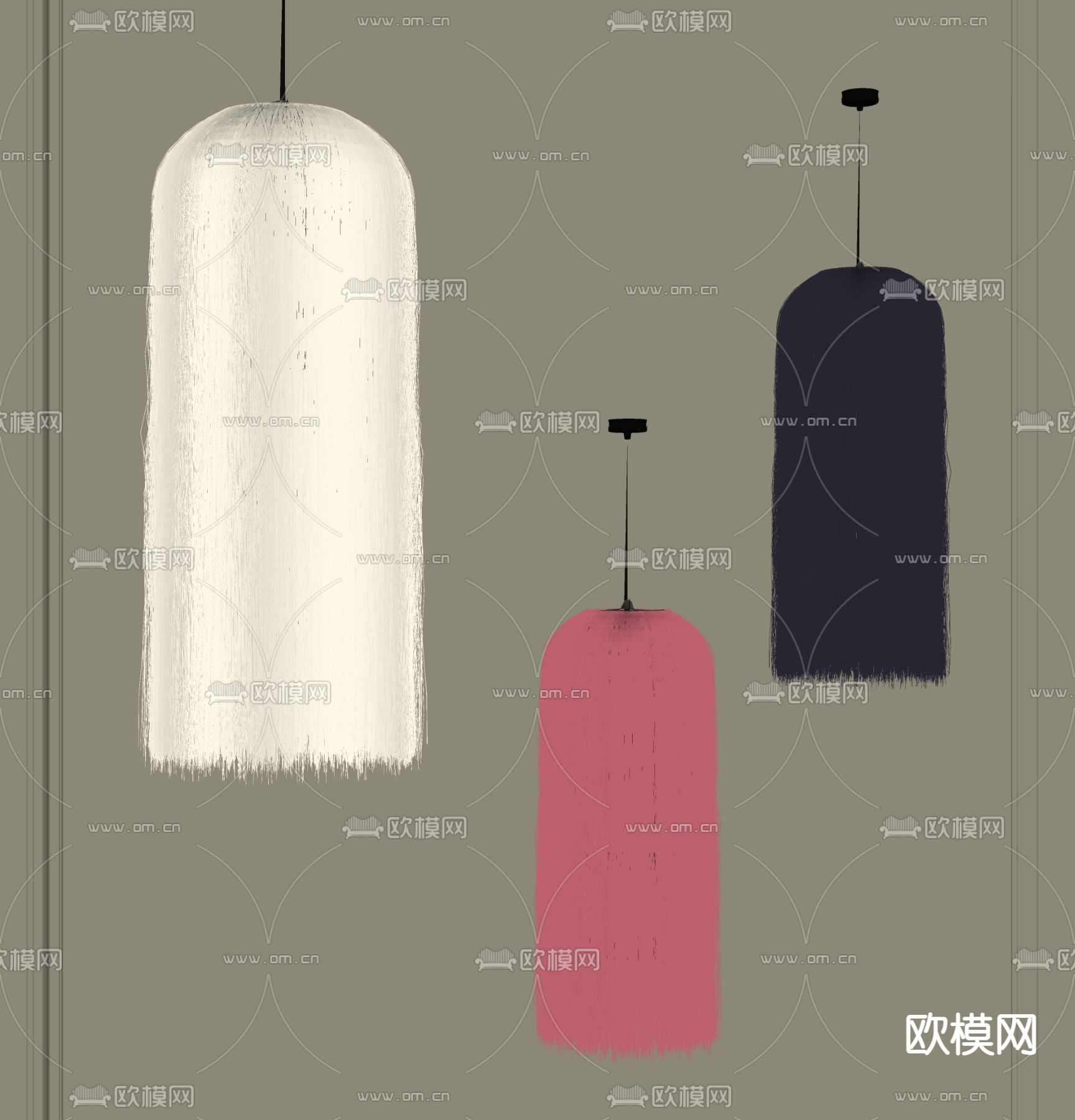 现代装饰吊灯su模型