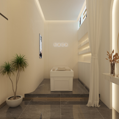  SPA美容间su模型 