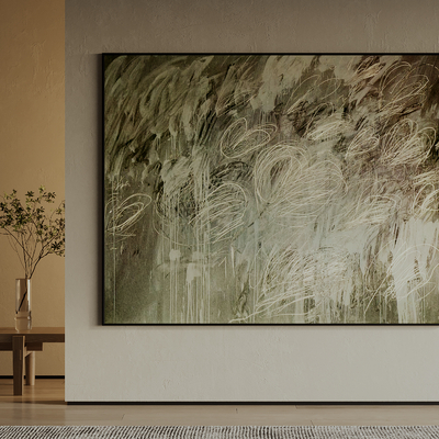 侘寂风装饰画su模型