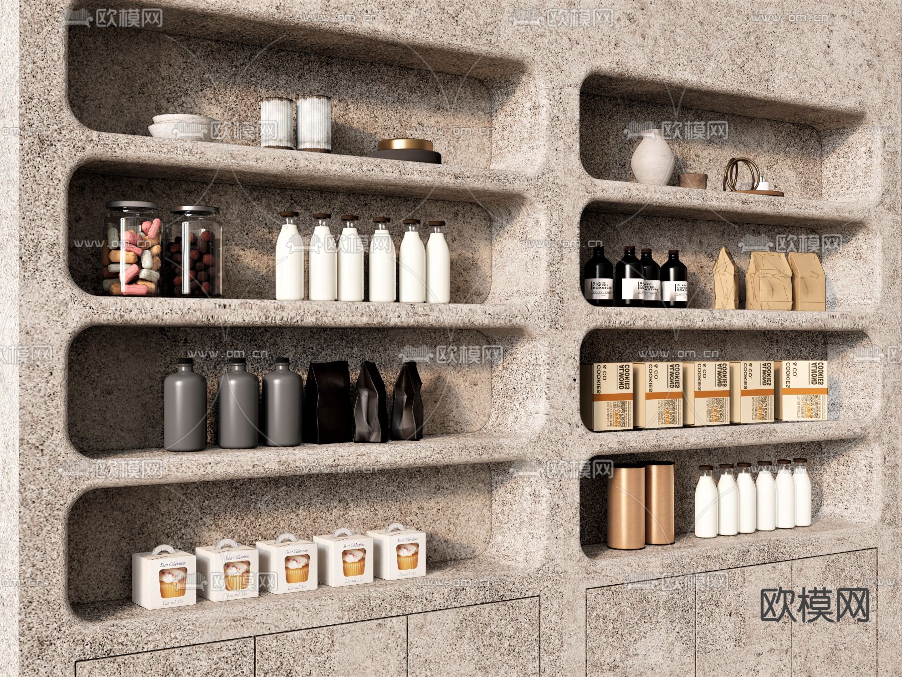 侘寂风食品食材su模型下载（渲染图1）