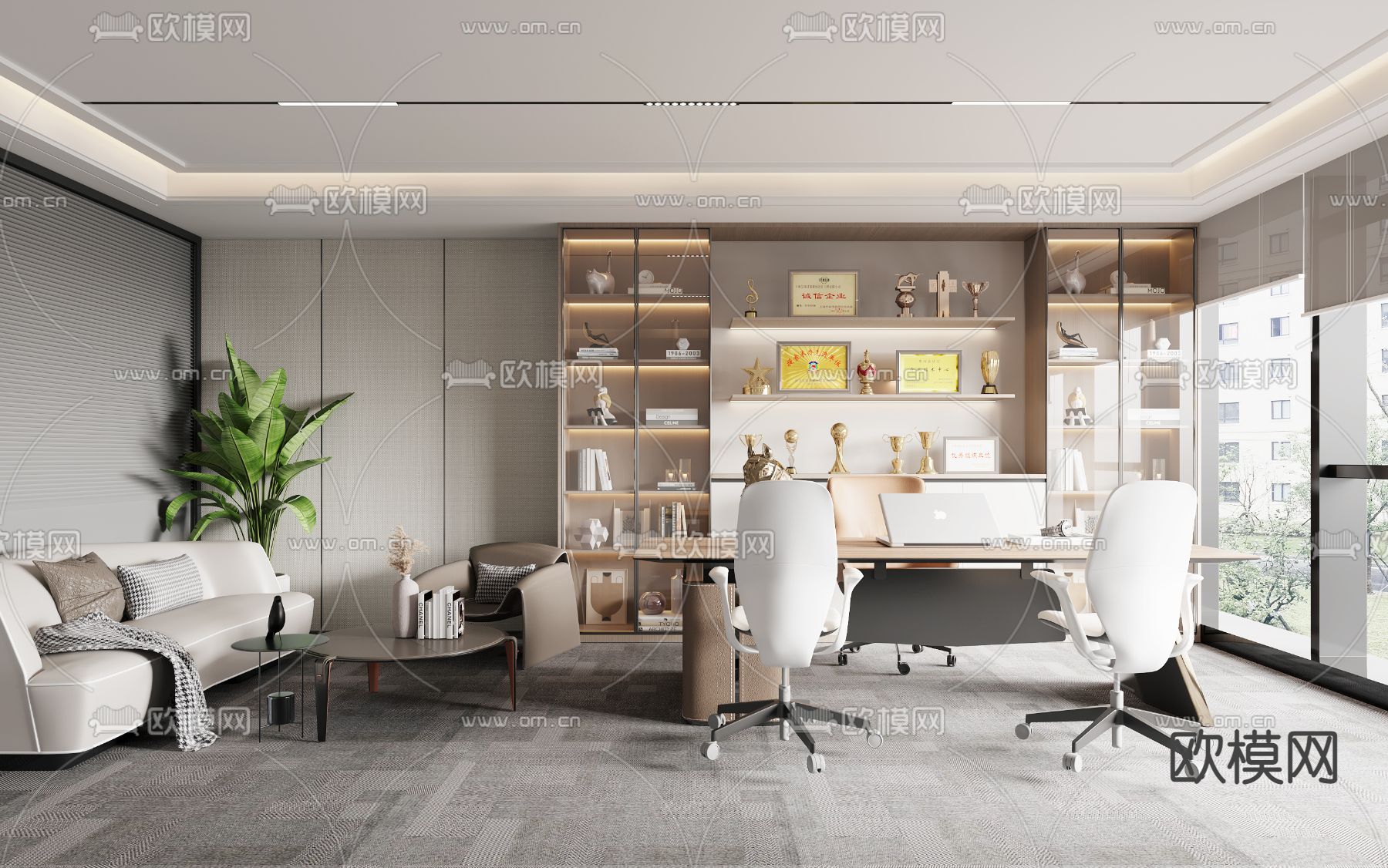 总经理室 董事长室3d模型下载