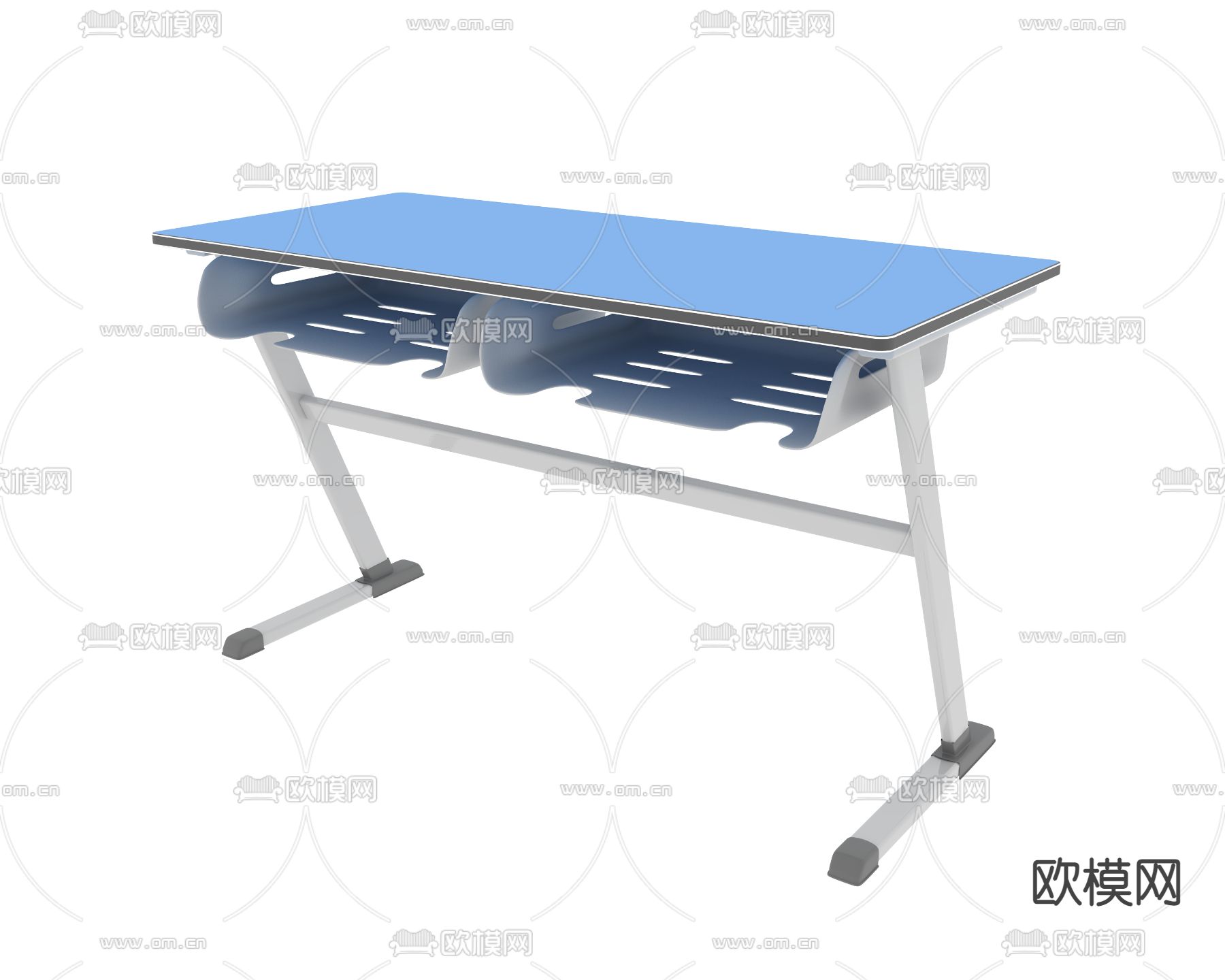 书桌 课桌3d模型下载