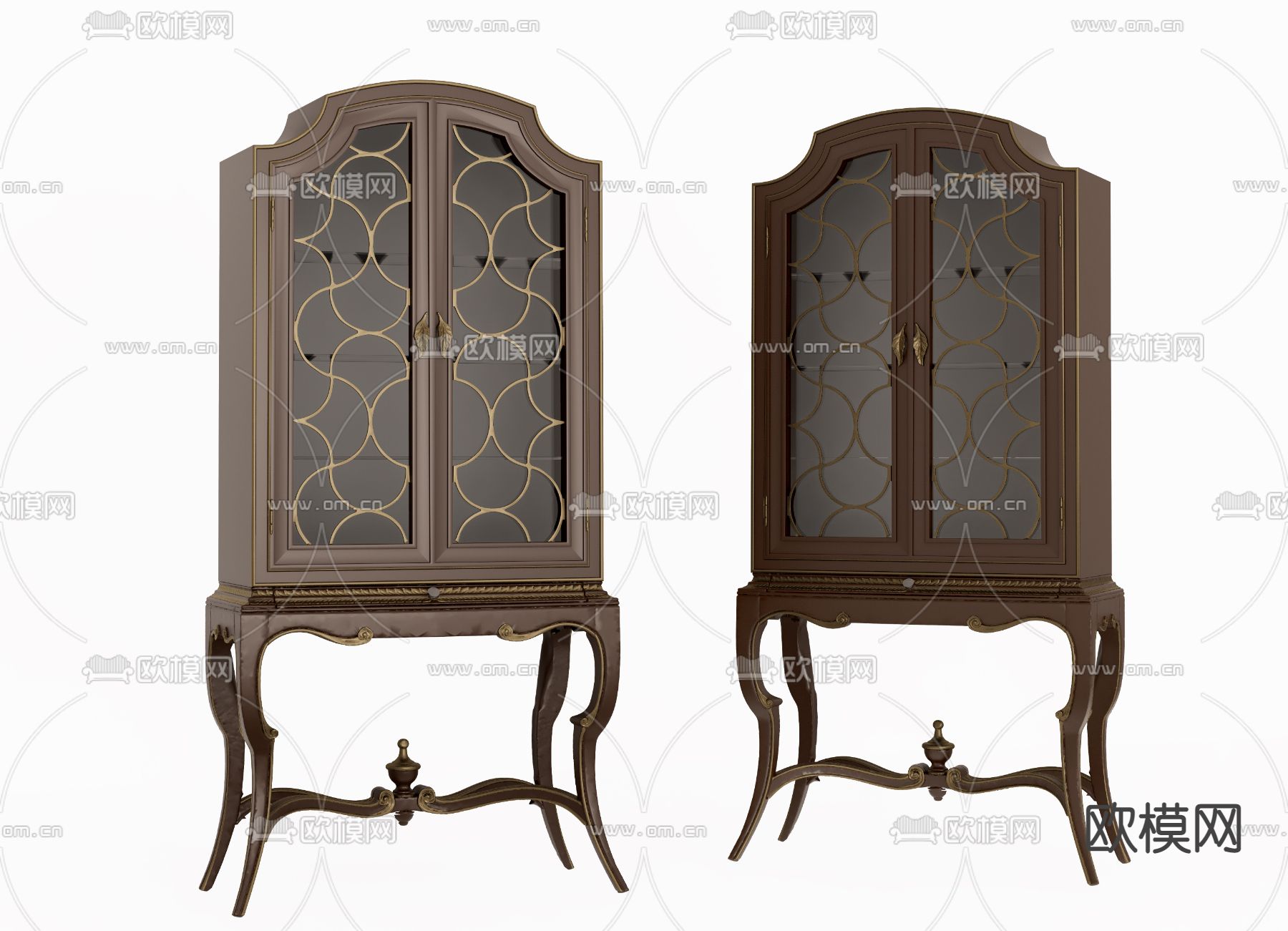 欧式古典装饰柜su模型下载（渲染图1）