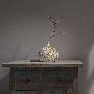  侘寂风陶瓷 器皿 陶罐su模型 