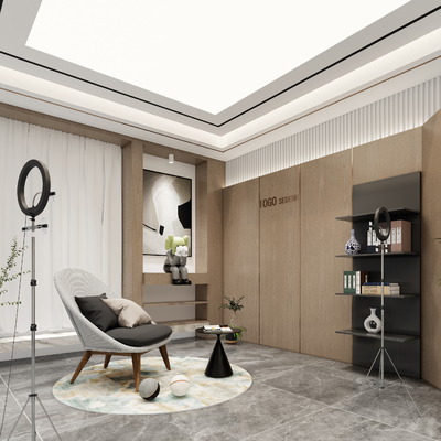  现代直播间su模型 