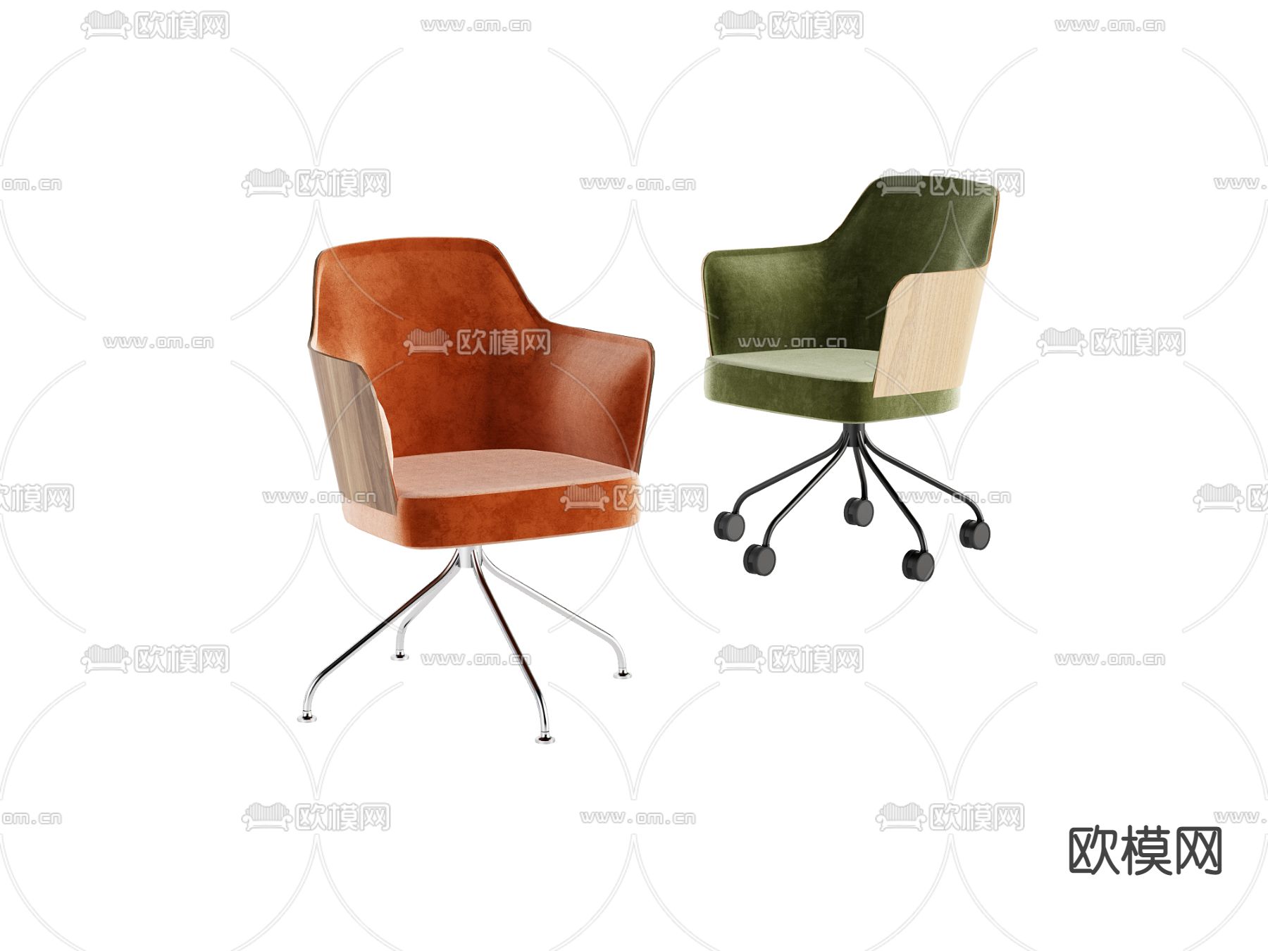 办公椅 转椅3d模型下载