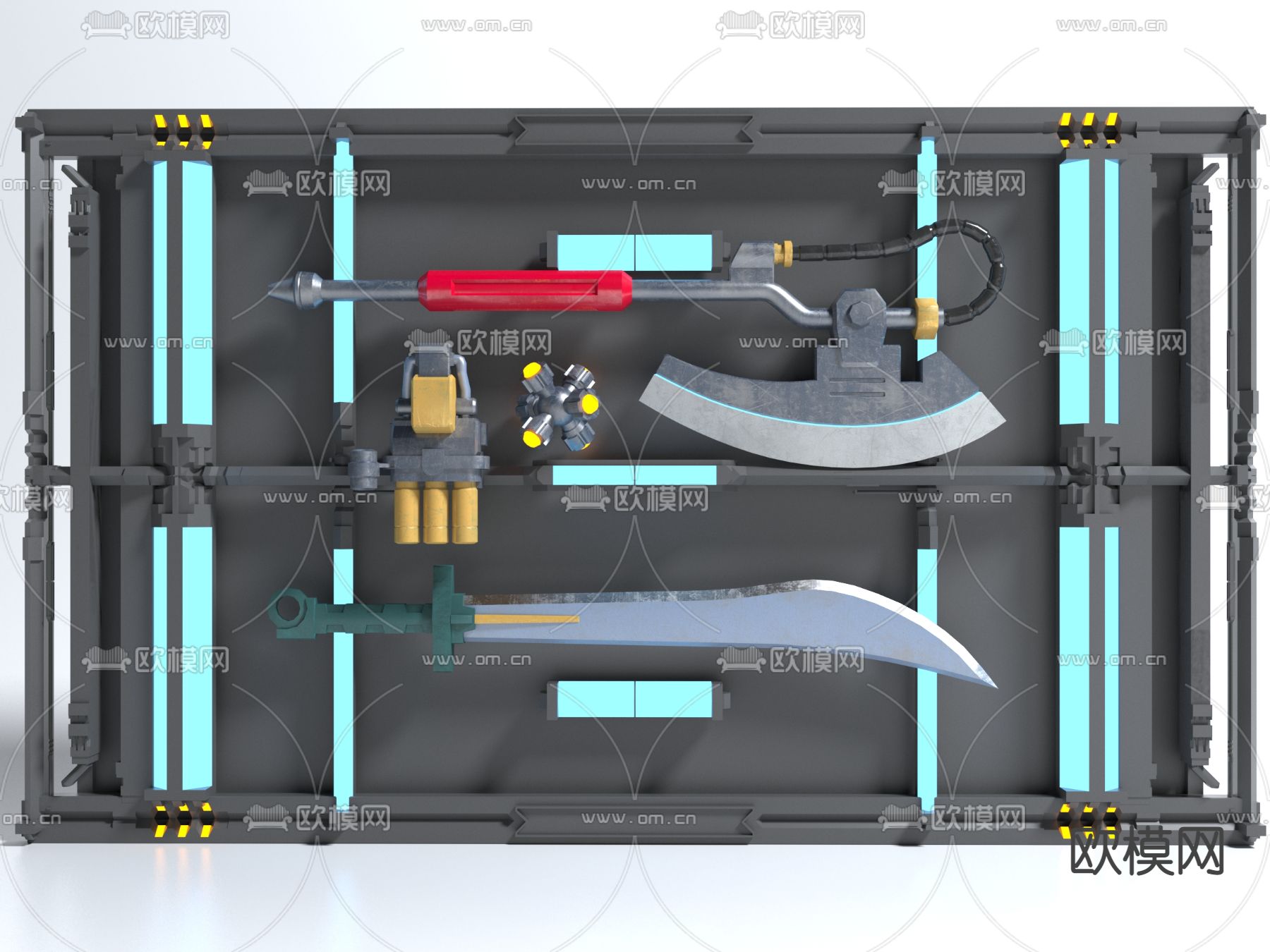 游戏道具 影视道具 科幻素材3d模型下载_ID14132543_3dmax免费模型-欧模网