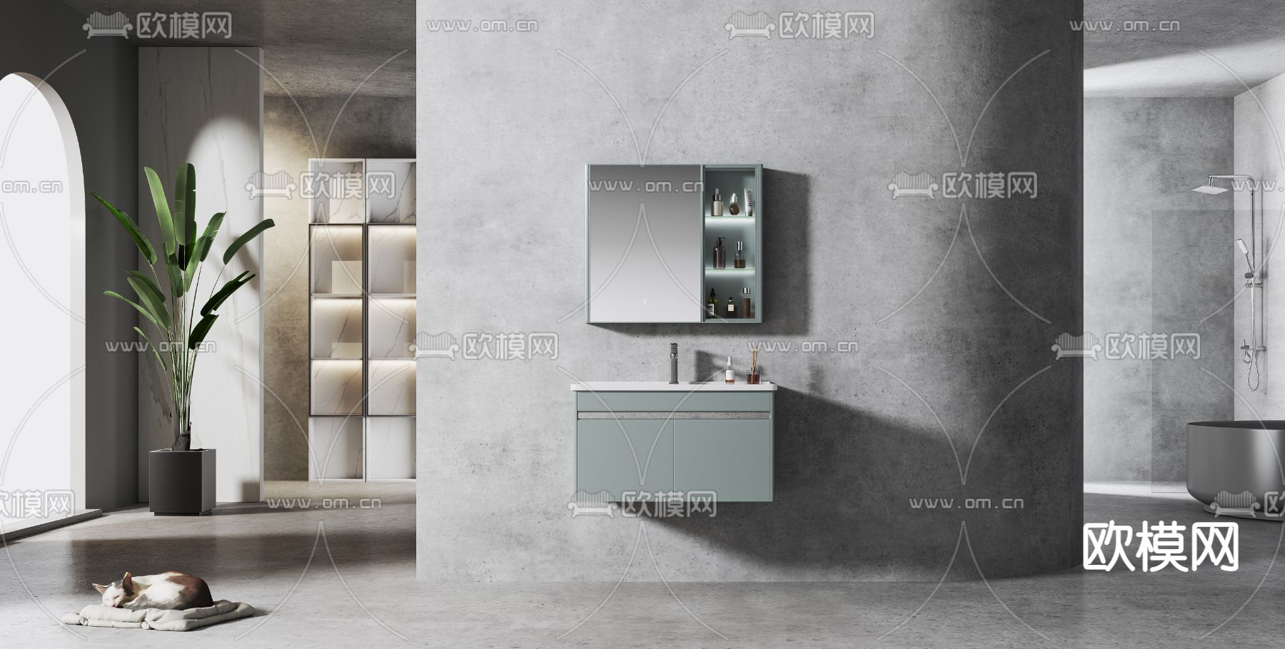 洗手台 浴室柜3d模型下载