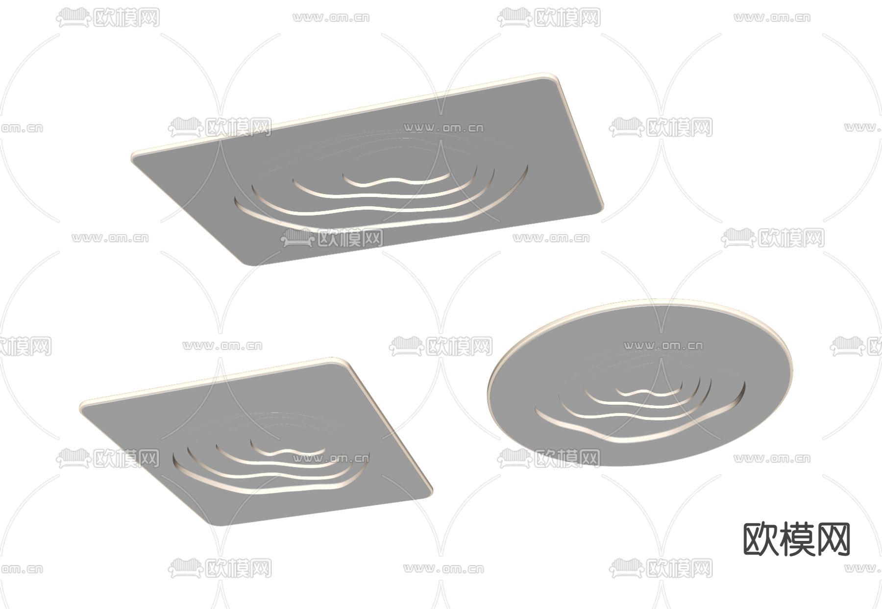 吸顶灯su模型下载（渲染图2）