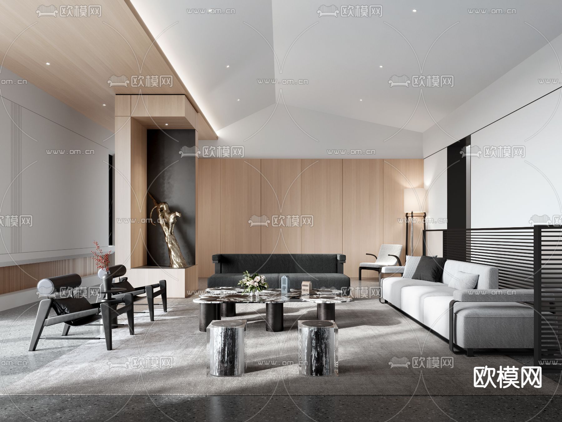 售楼处休息区3d模型下载