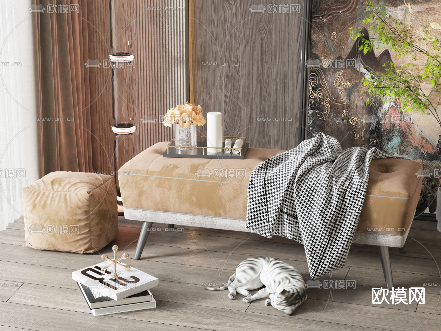 脚踏 换鞋凳3d模型下载