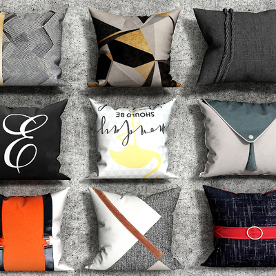  抱枕 枕头 靠枕su模型 