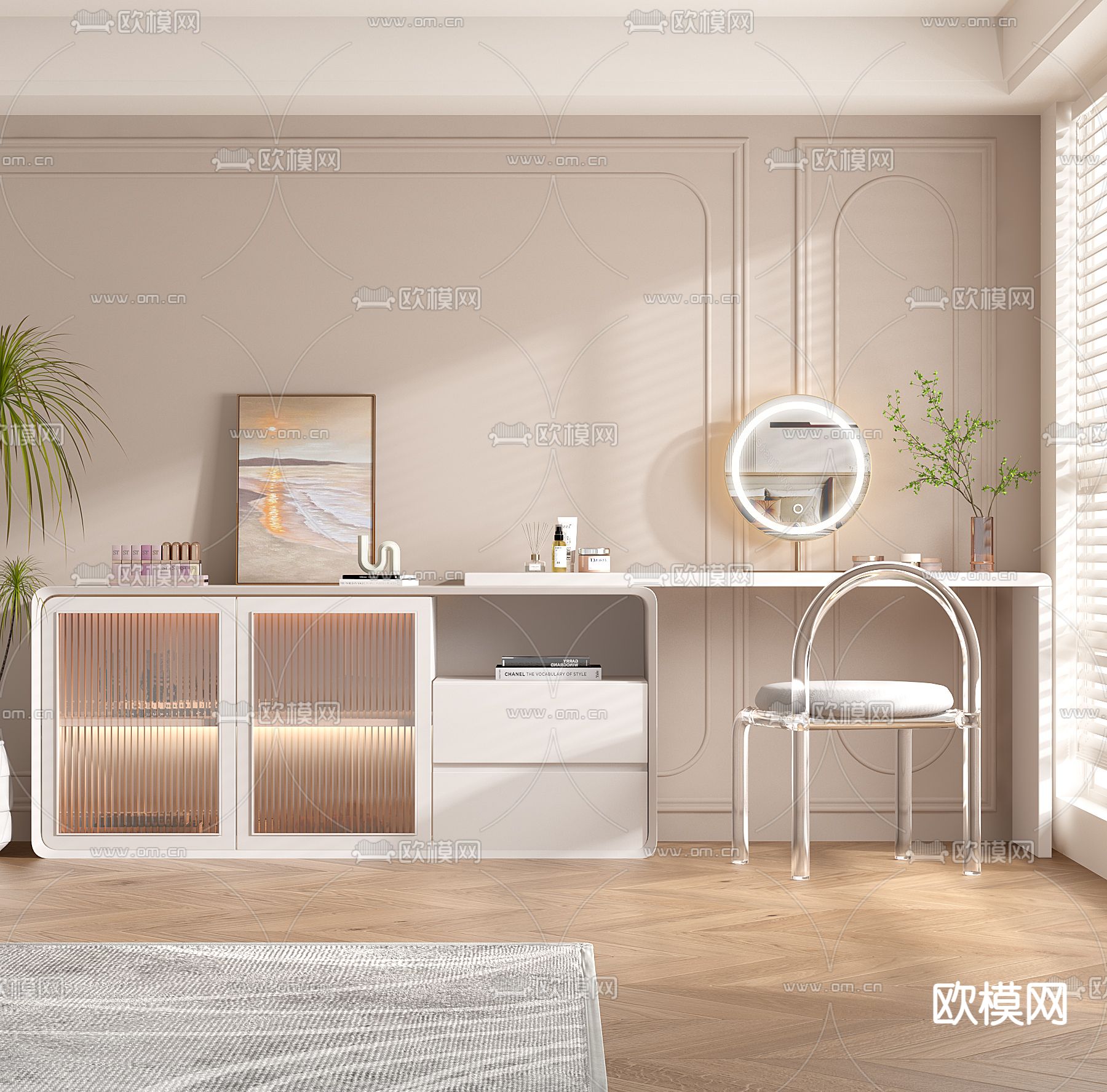 梳妆台3d模型下载