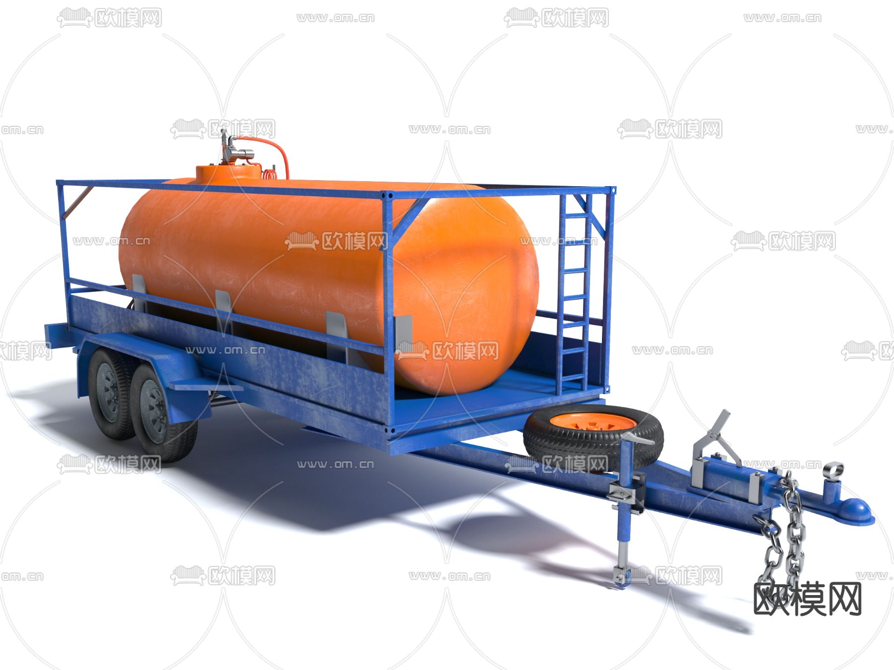 罐车 密封罐3d模型下载