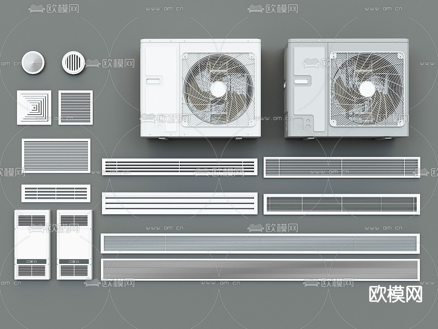 空调外机 空调出风口3d模型下载