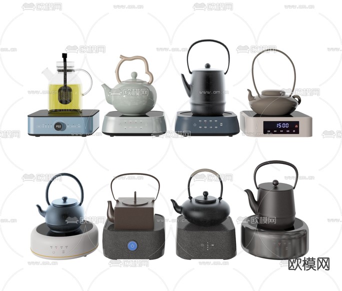 电水壶 热水壶 茶壶 煮茶3d模型下载