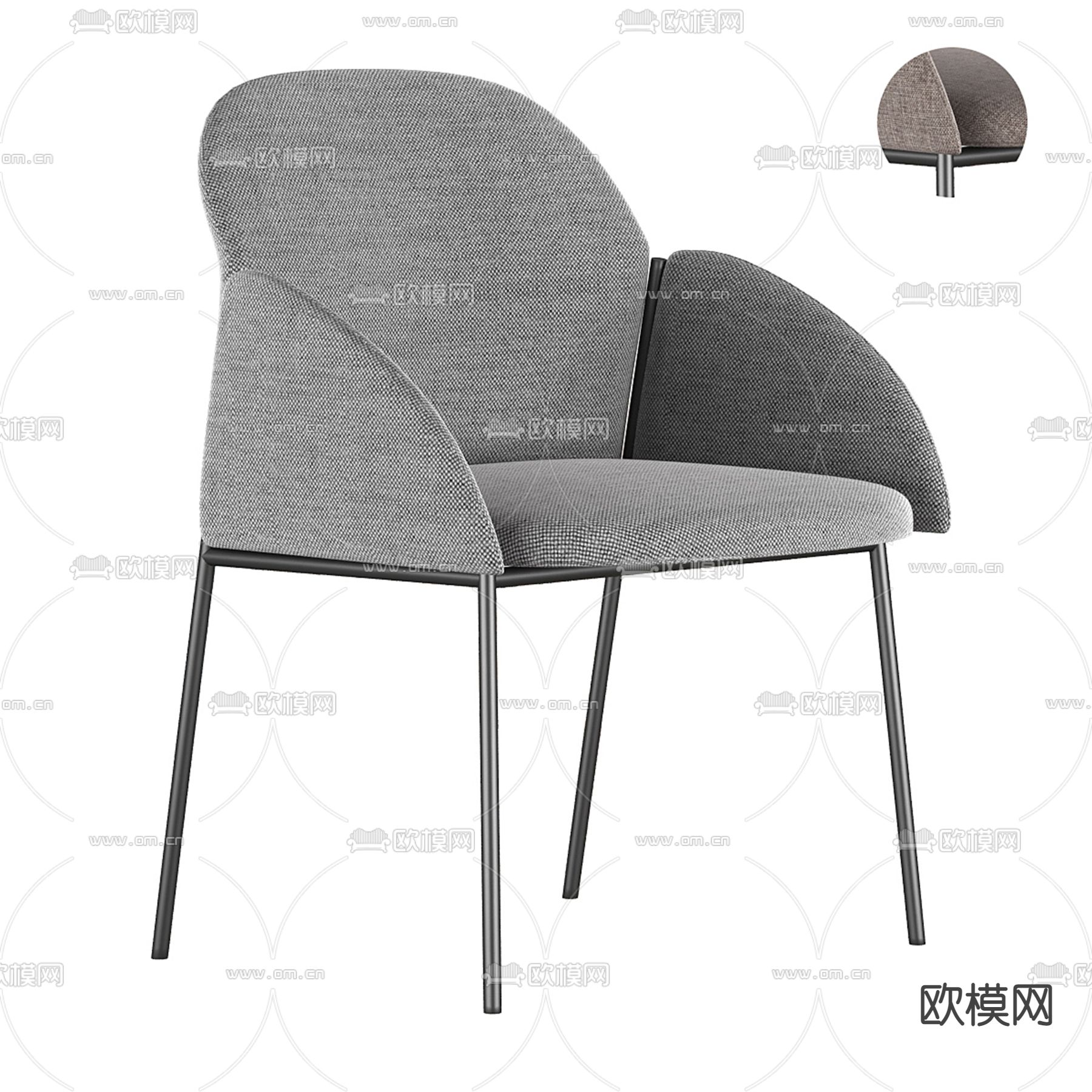 Cassina 椅子 休闲椅3d模型下载（渲染图1）