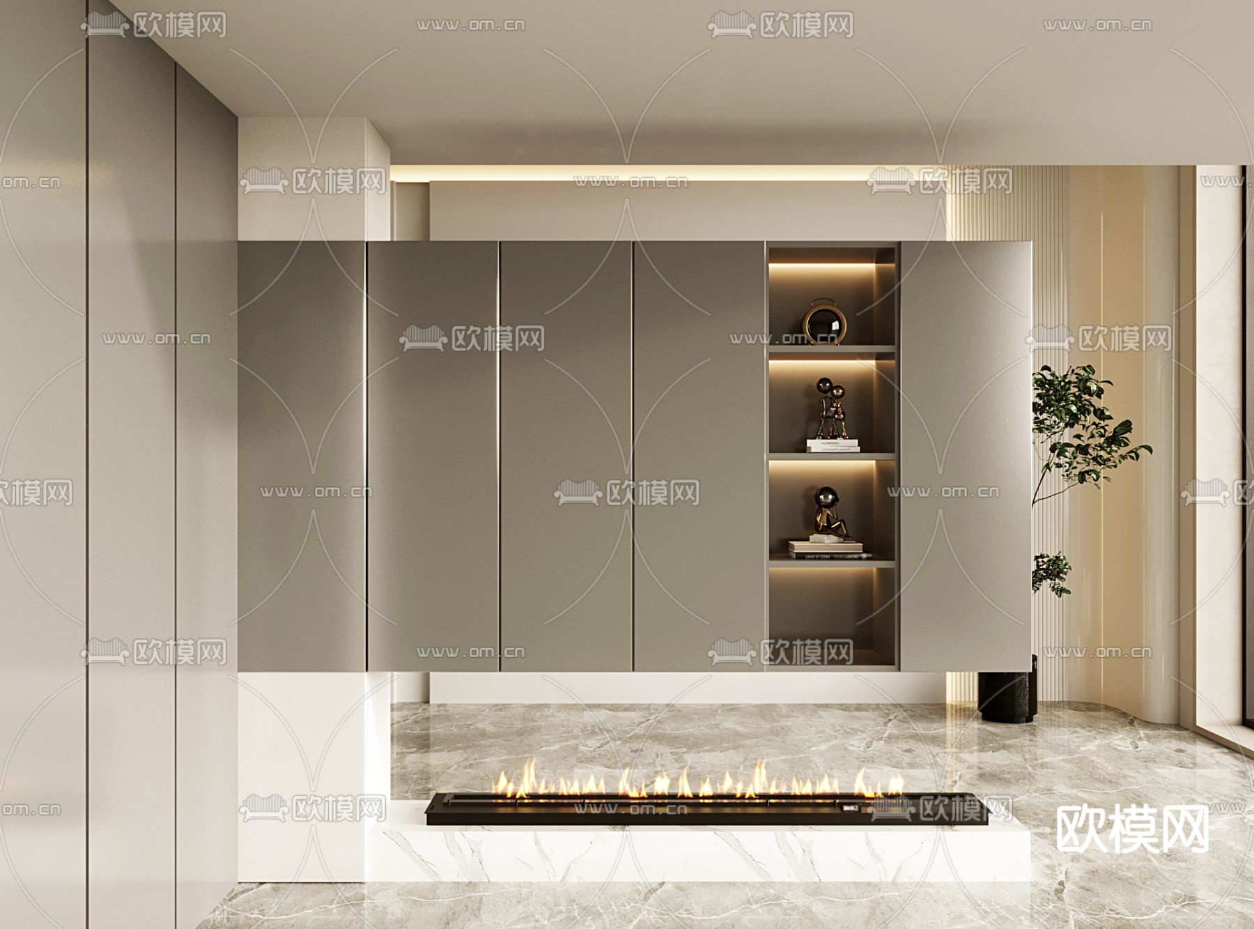 玄关装饰柜 隔断3d模型下载