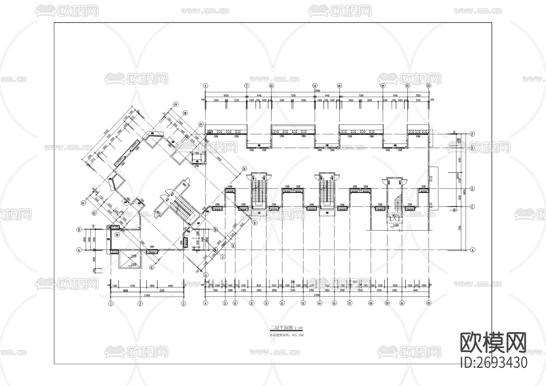 沪汉社区老旧小区改造CAD施工图下载（渲染图6）