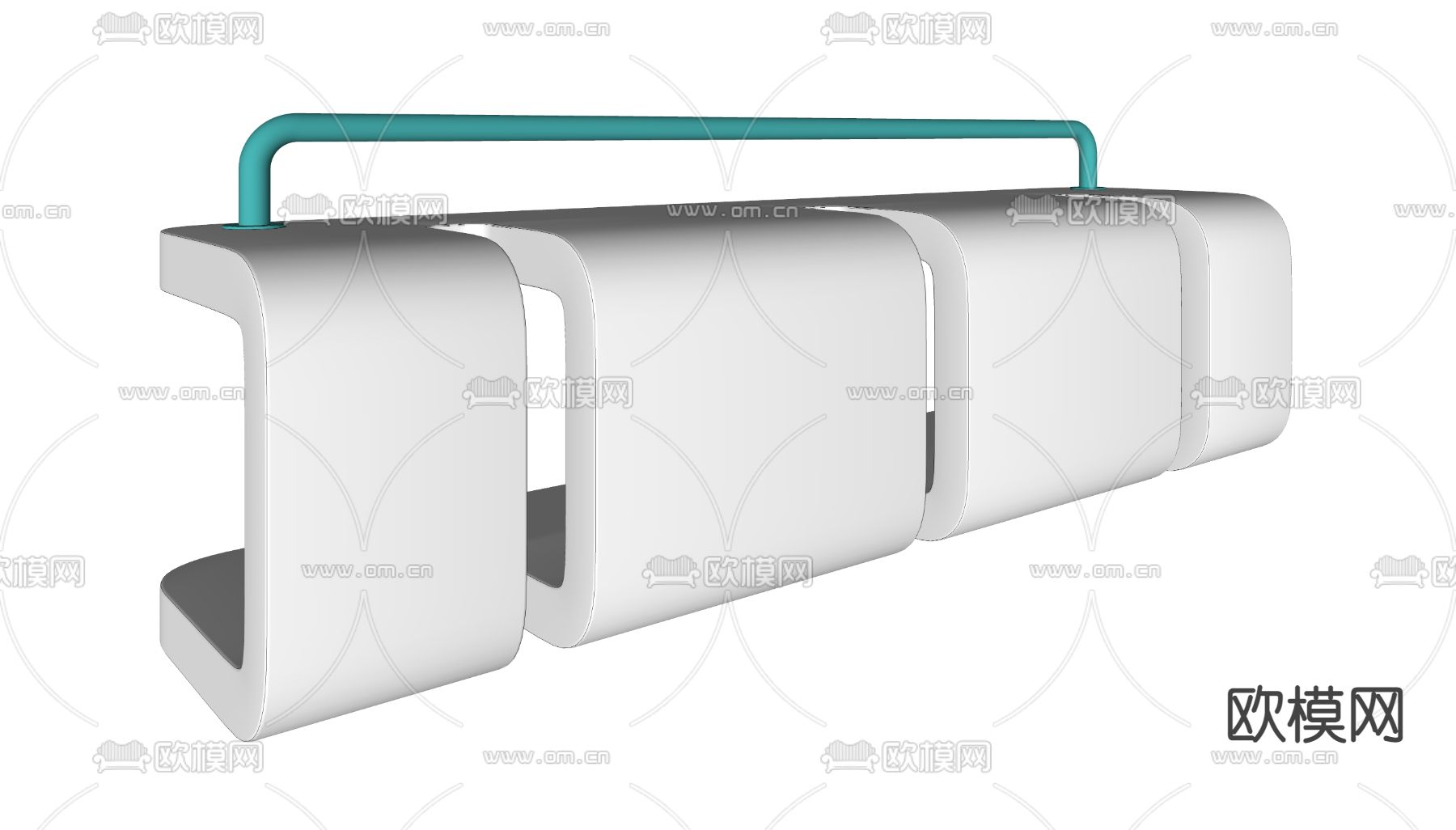 景观休闲凳su模型下载（渲染图2）