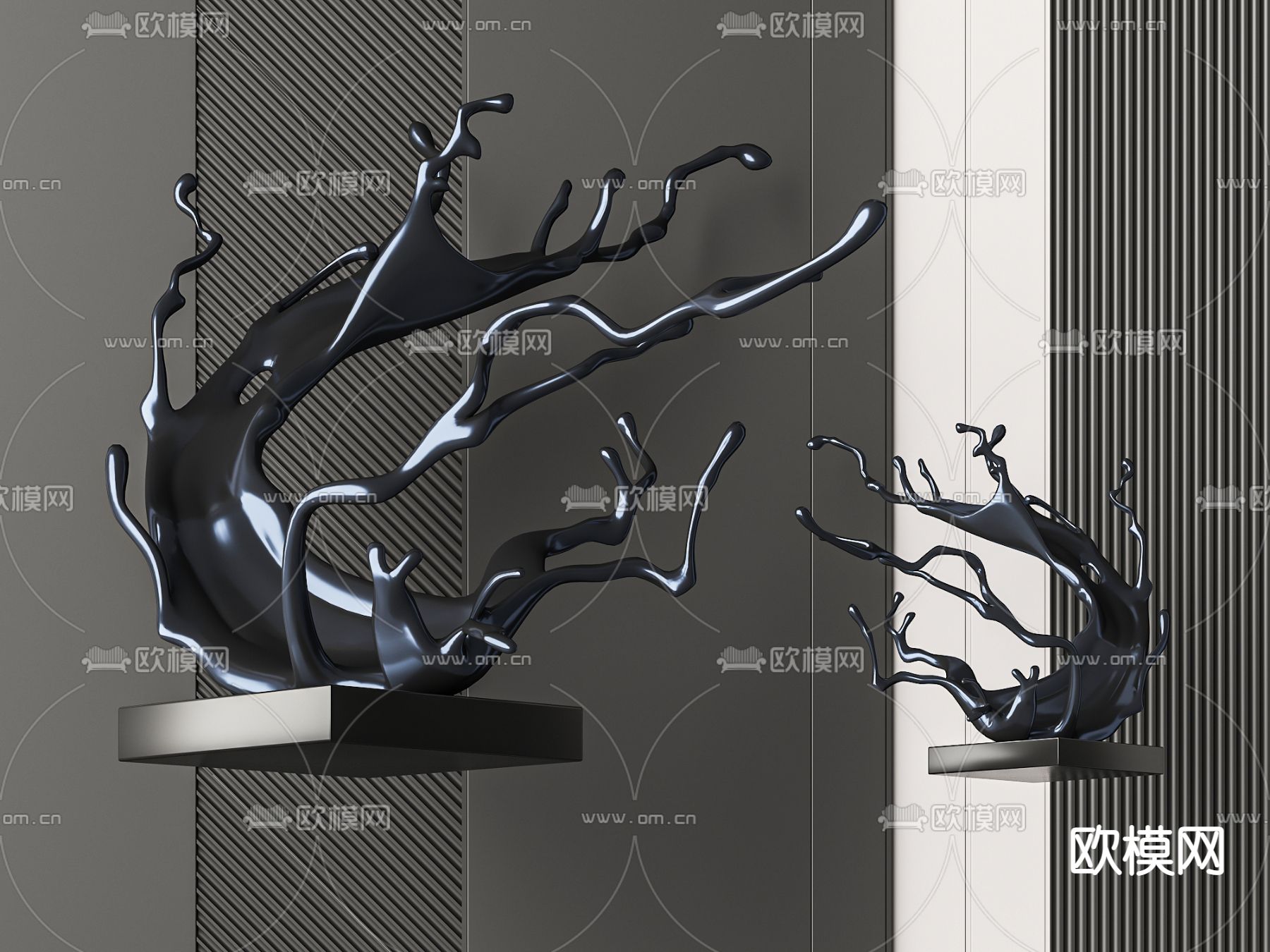 艺术装置 雕塑3d模型下载