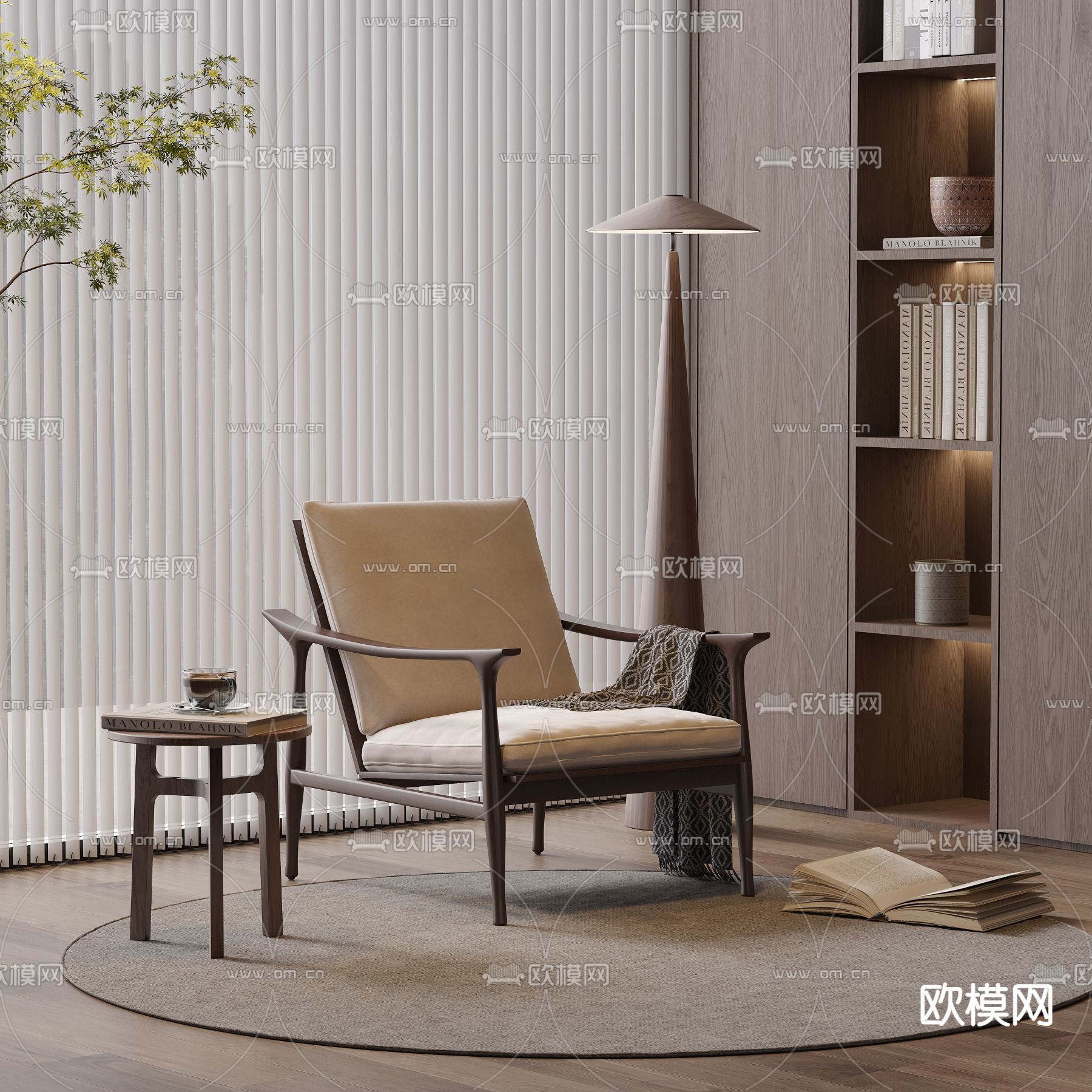 中古风椅子 休闲椅3d模型下载