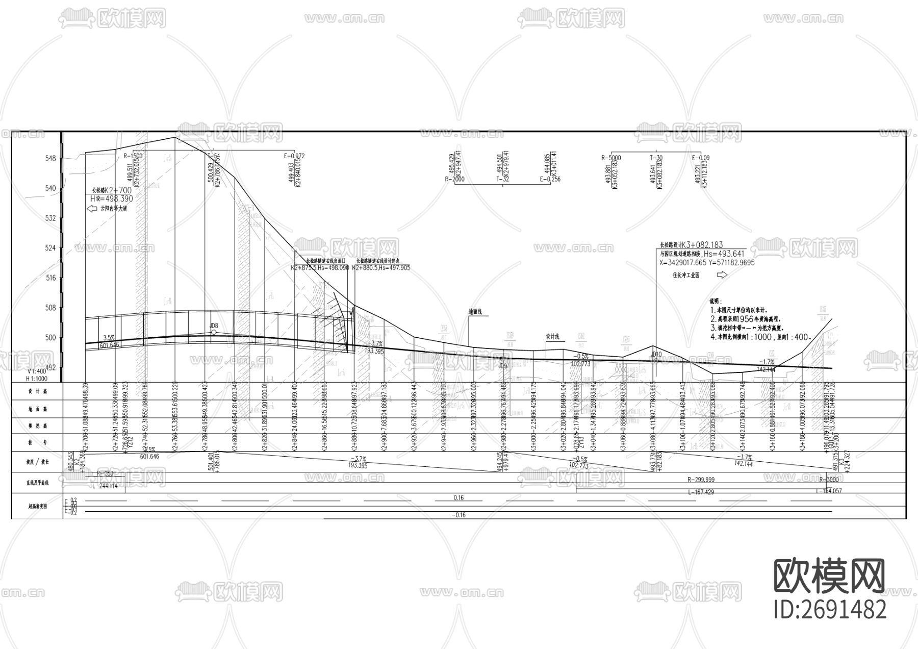 工业大道二期（长松路）cad施工图下载（渲染图4）