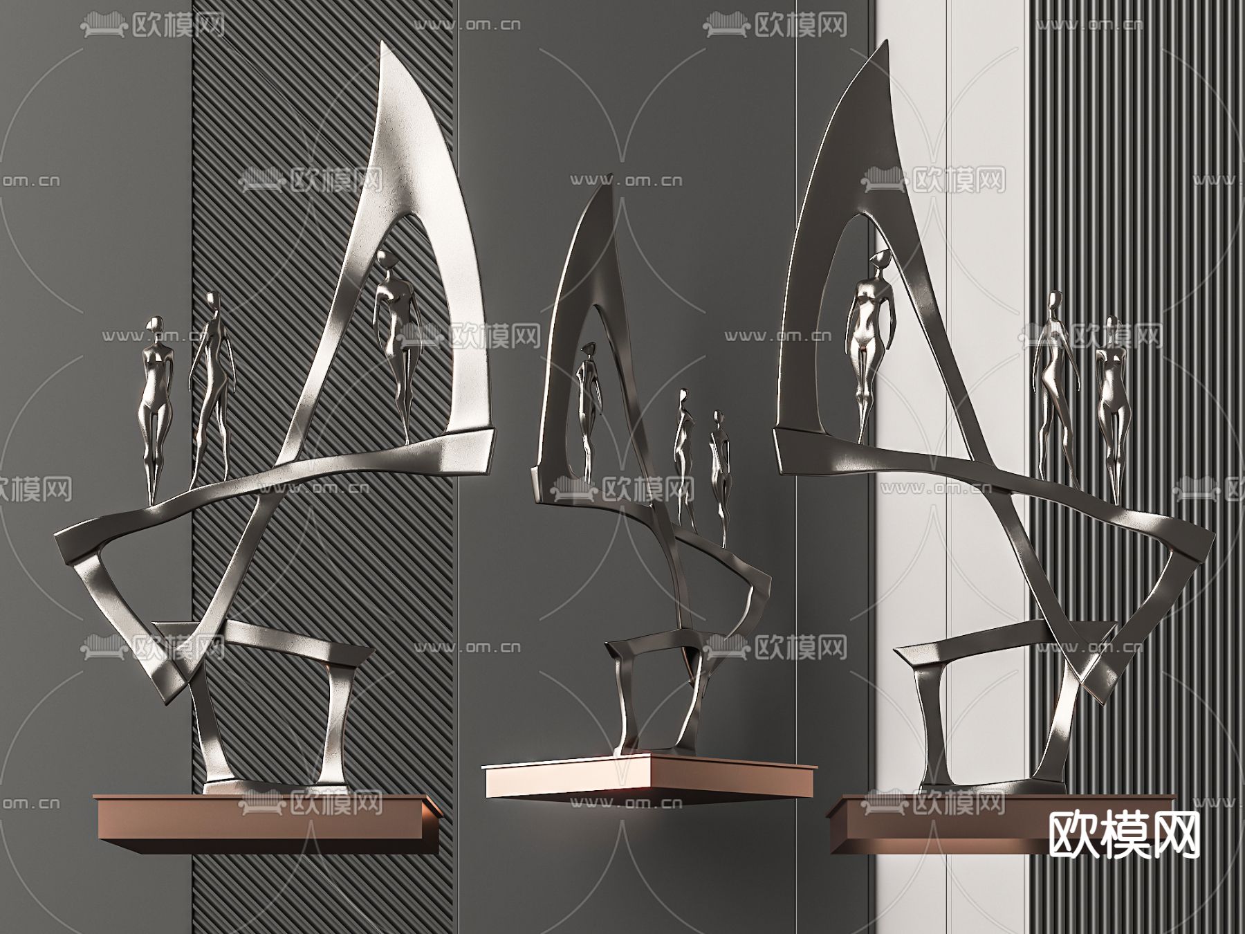 艺术装置 雕塑3d模型下载