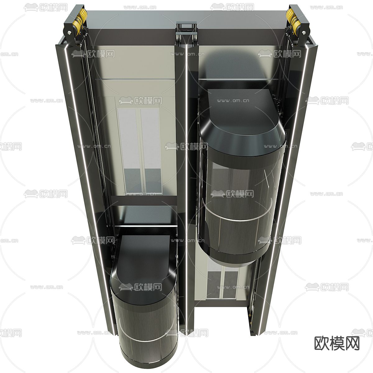 观光电梯 升降电梯3d模型下载（渲染图5）