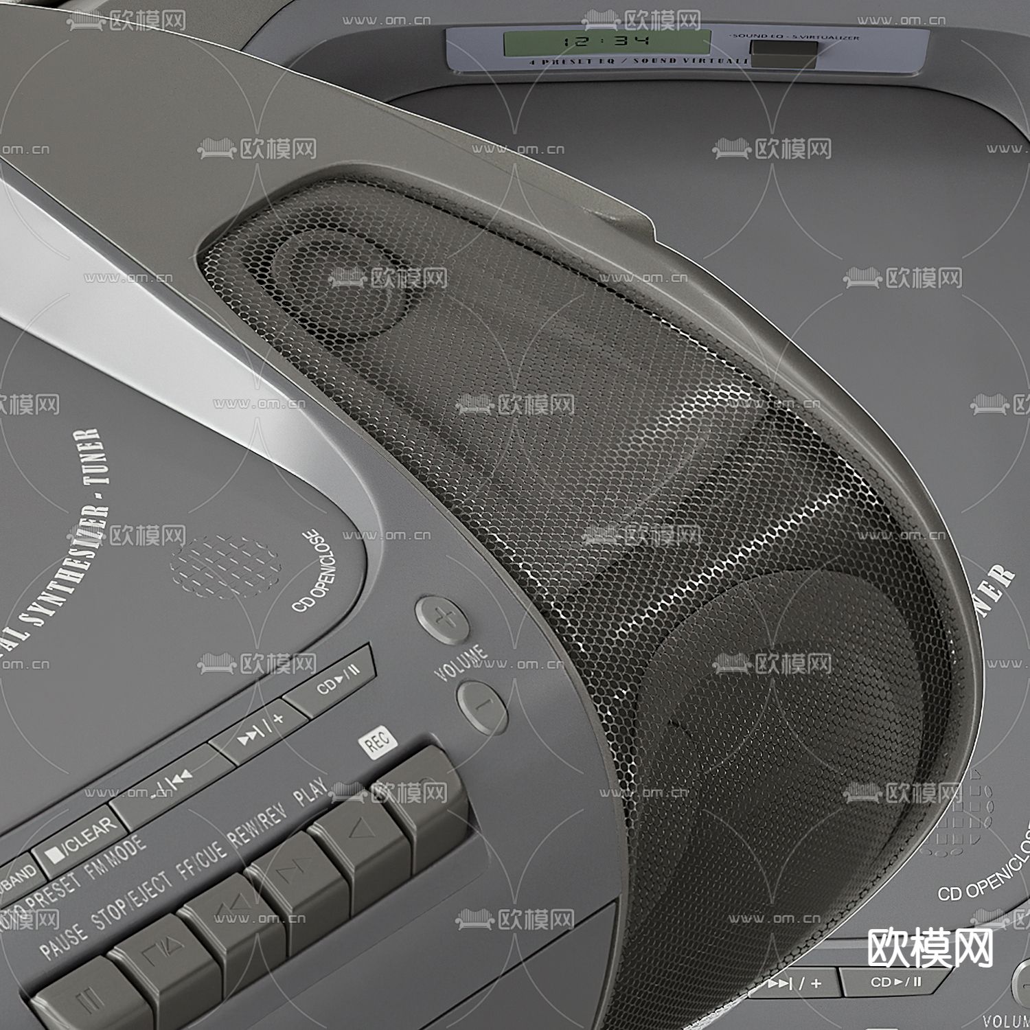 松下录音机 收音机3d模型下载（渲染图3）