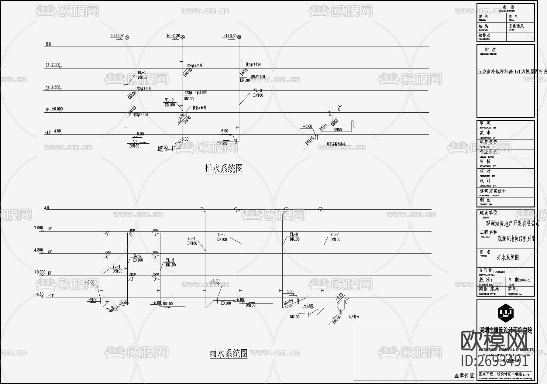 别墅给排水CAD施工图下载（渲染图4）