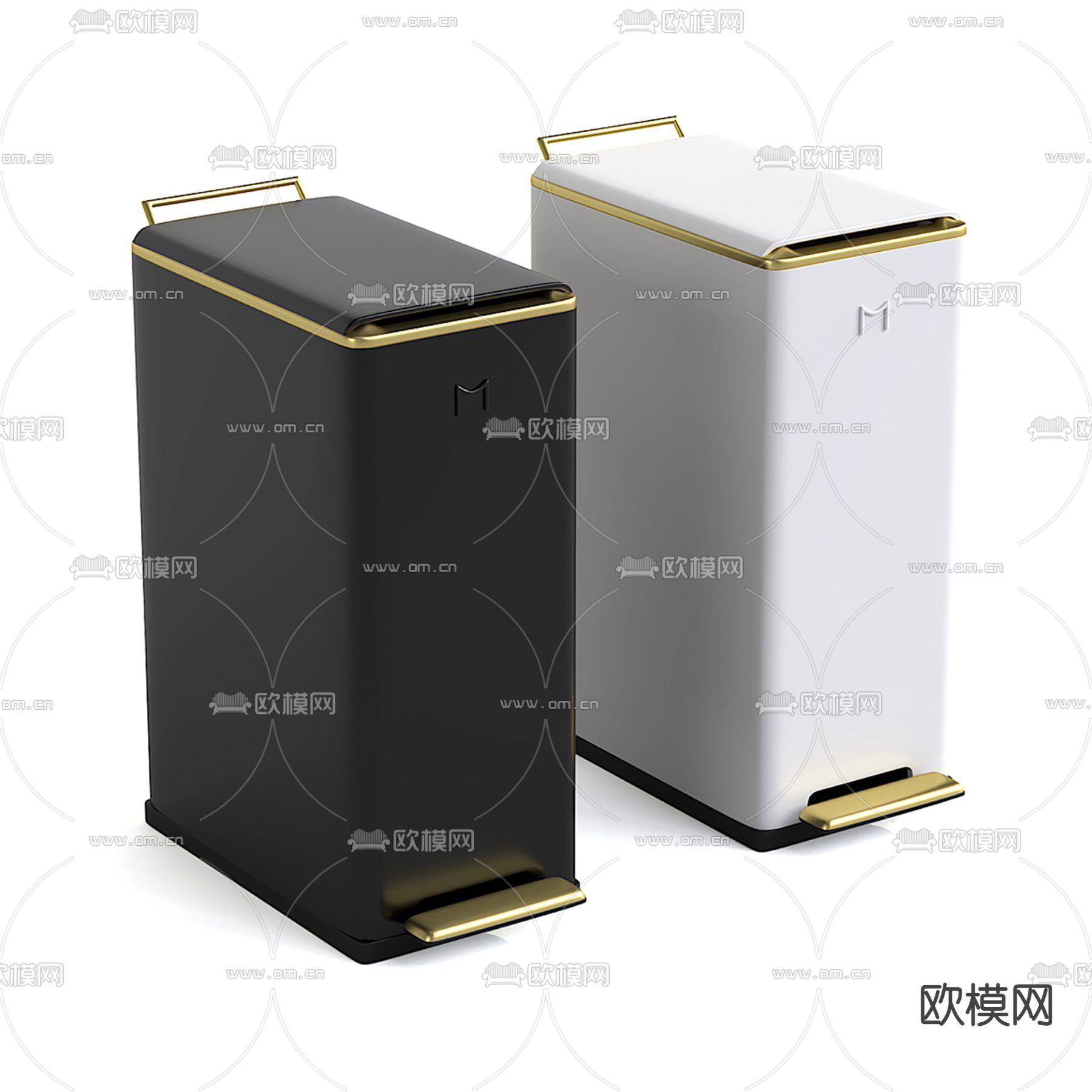 垃圾桶3d模型下载（渲染图1）