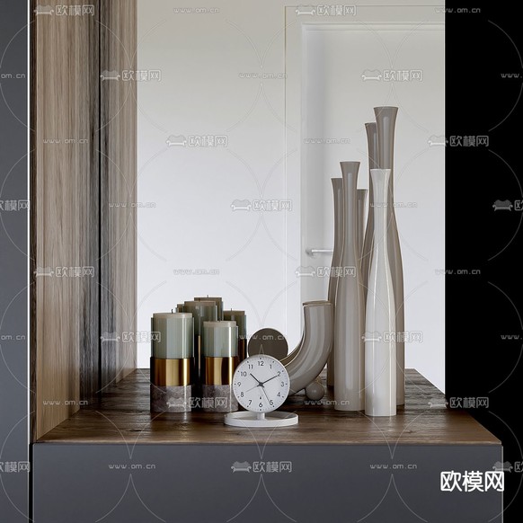 玄关鞋柜3d模型下载(渲染图2)