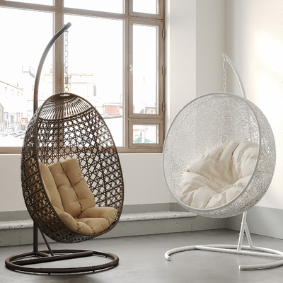  现代藤编吊椅su模型 