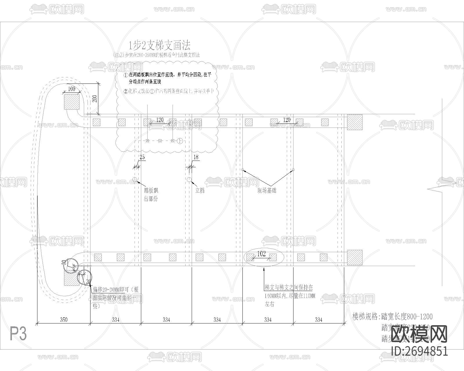 楼梯节点大样下载（渲染图2）