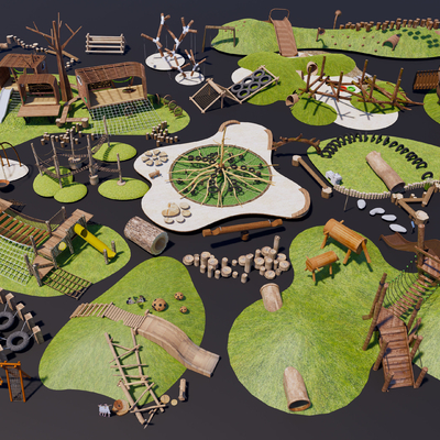 儿童游乐设施su模型