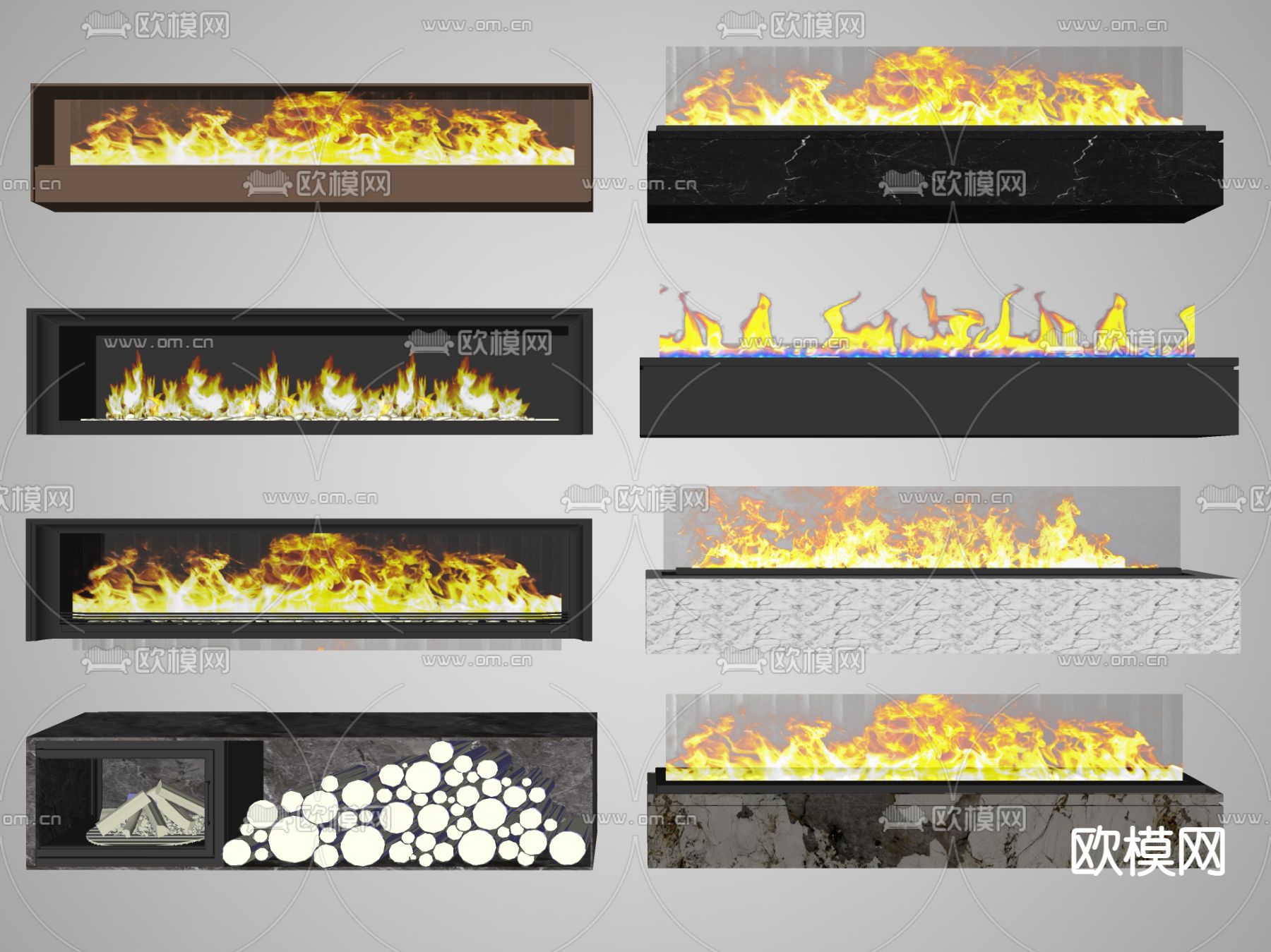 现代壁炉 火炉su模型下载（渲染图2）