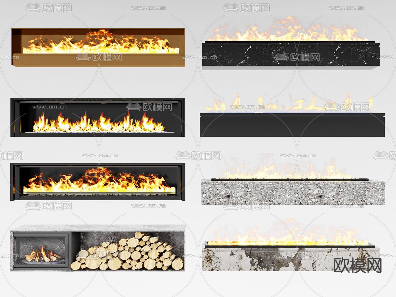 现代壁炉 火炉su模型下载（渲染图1）